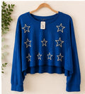 Royal Blue Pearl Star Sweatshirt