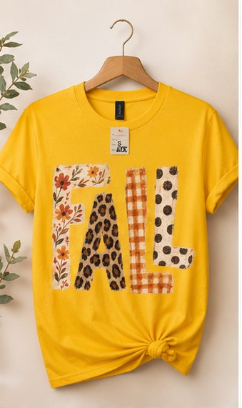 Yellow “FALL” Graphic Tee